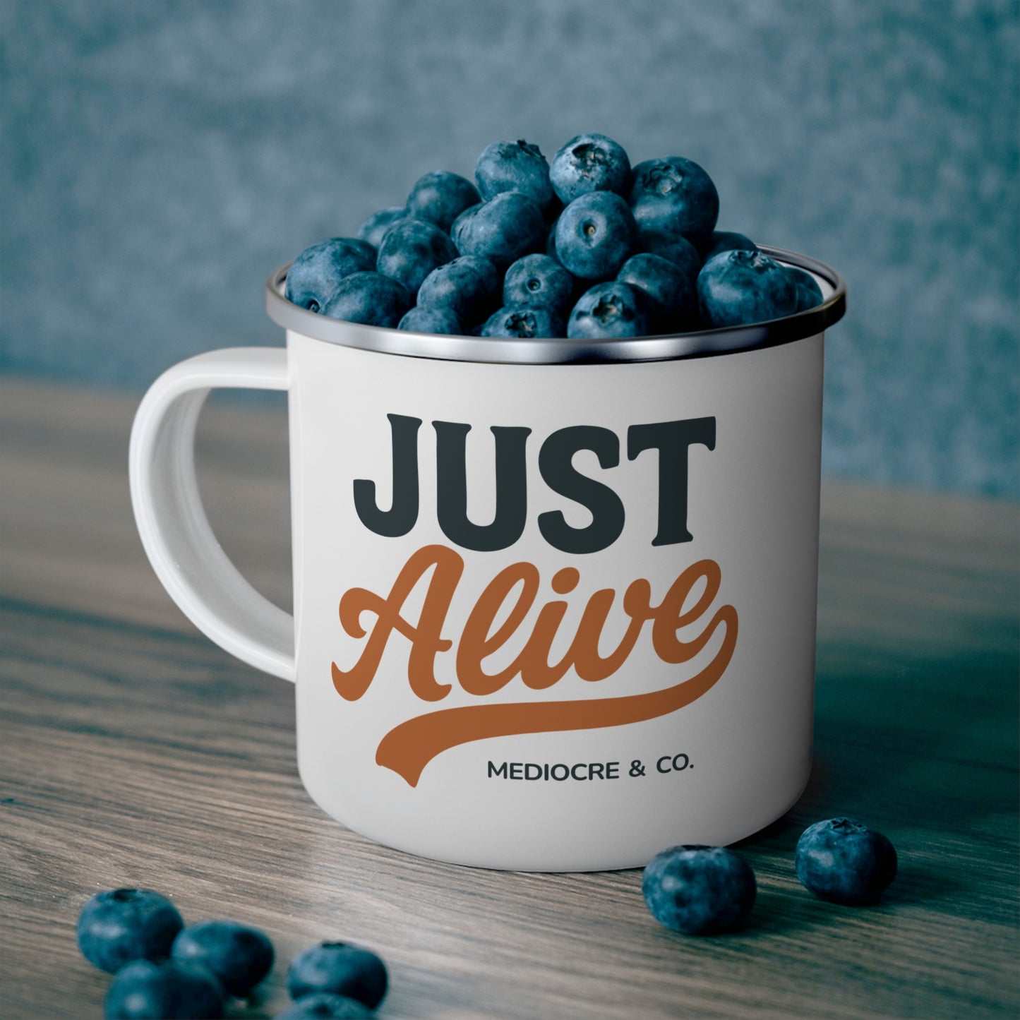 Just Alive Enamel Camp Mug