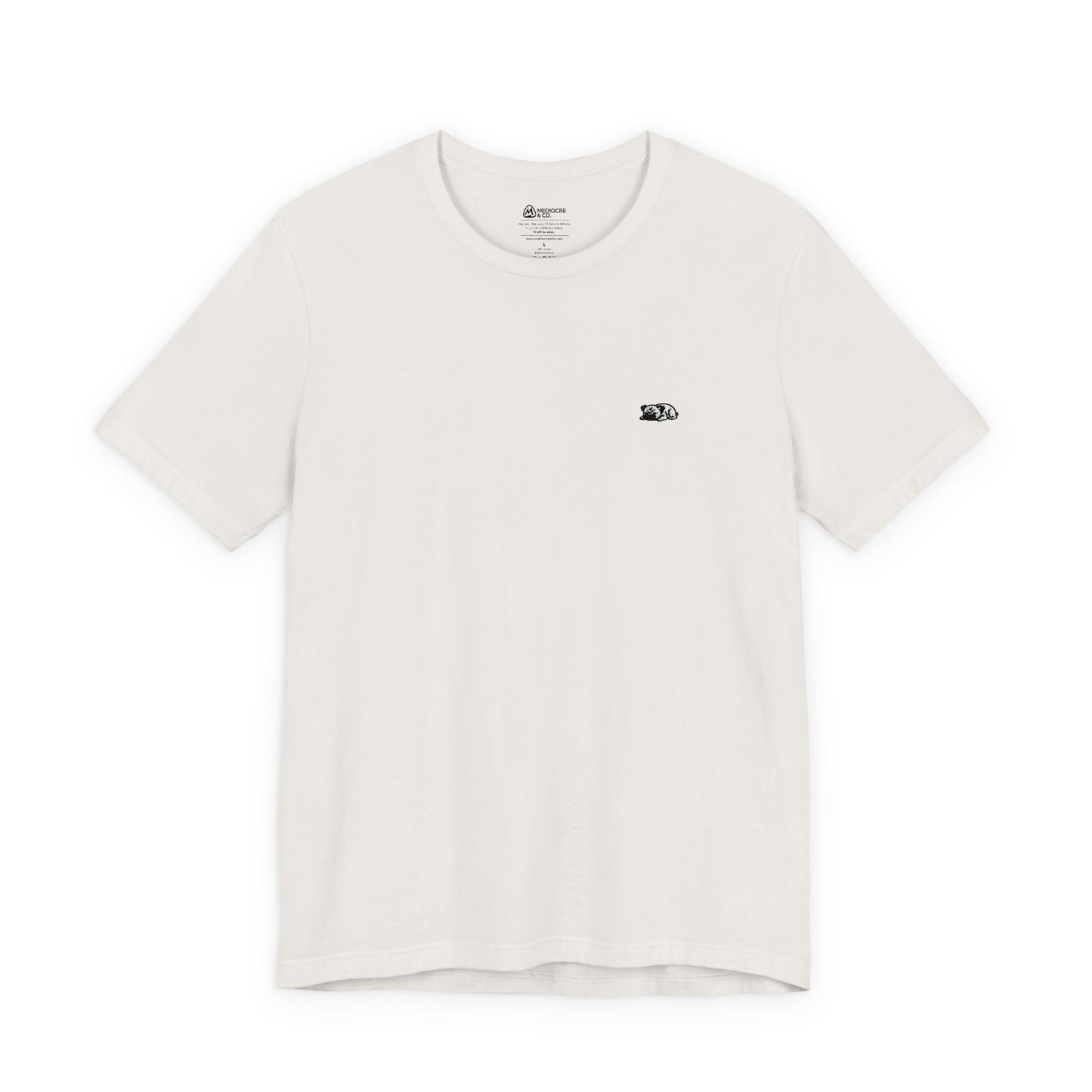 Sleeping Pup Embroidered Short Sleeve Tee