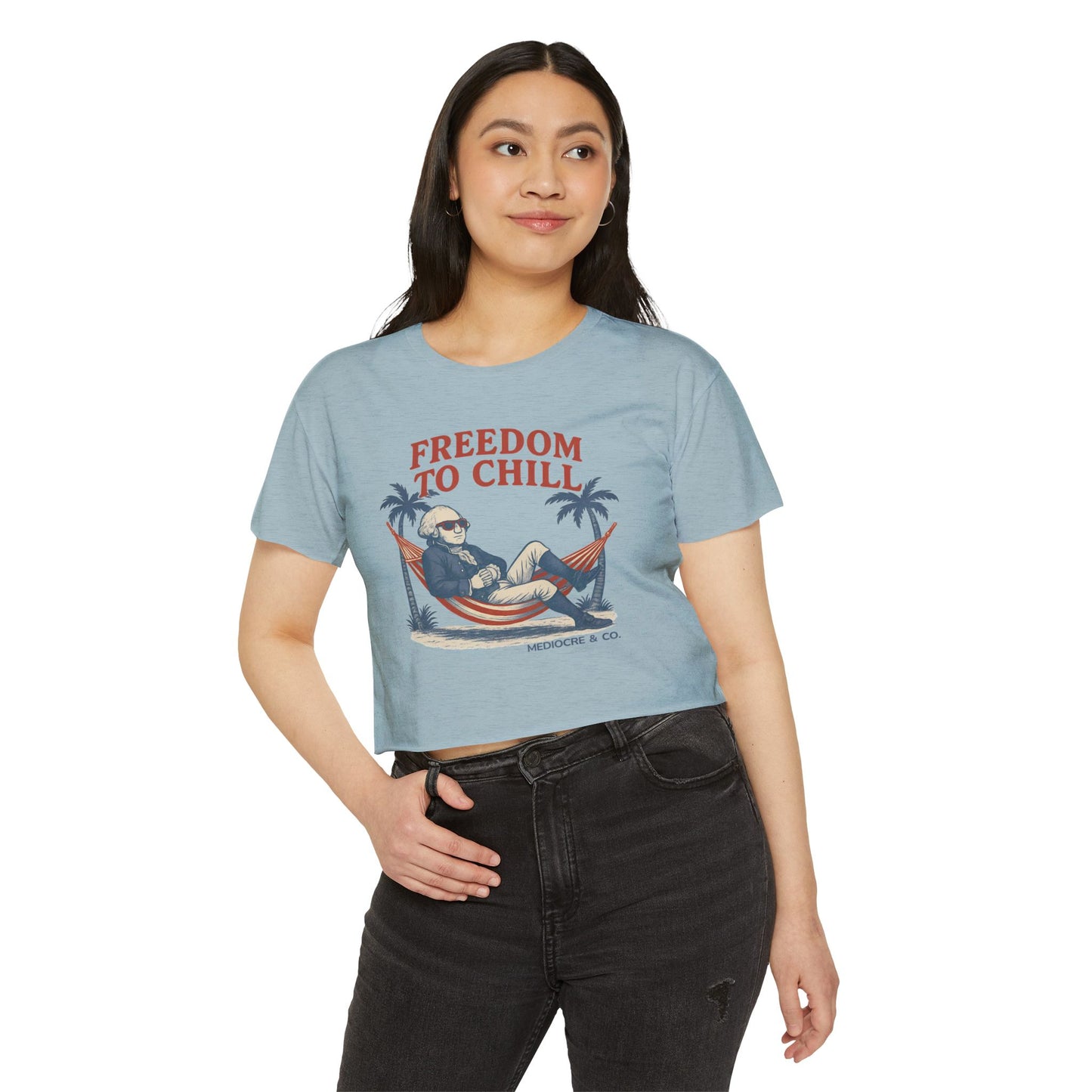 Freedom to Chill Festival Cropped Tee