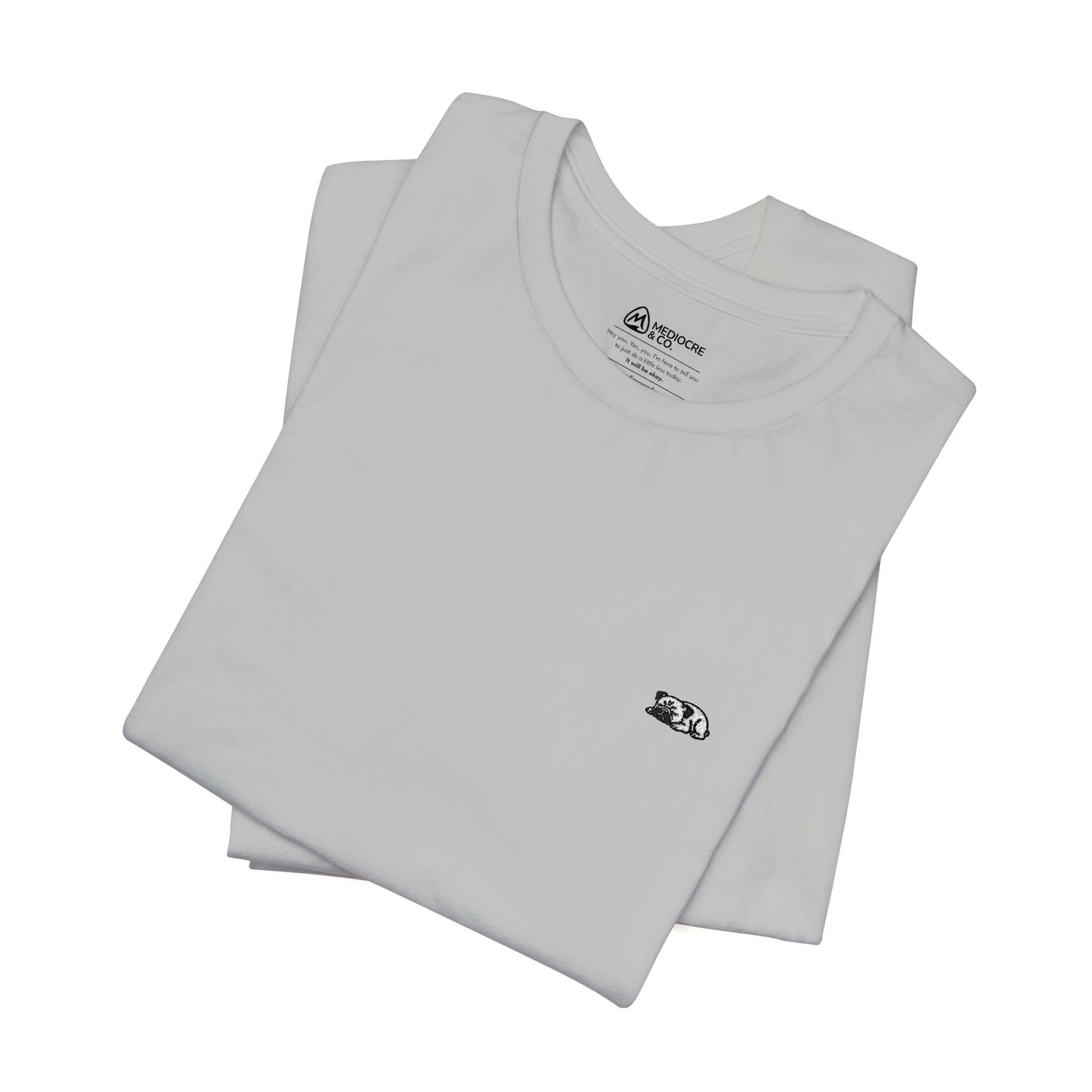 Sleeping Pup Embroidered Short Sleeve Tee