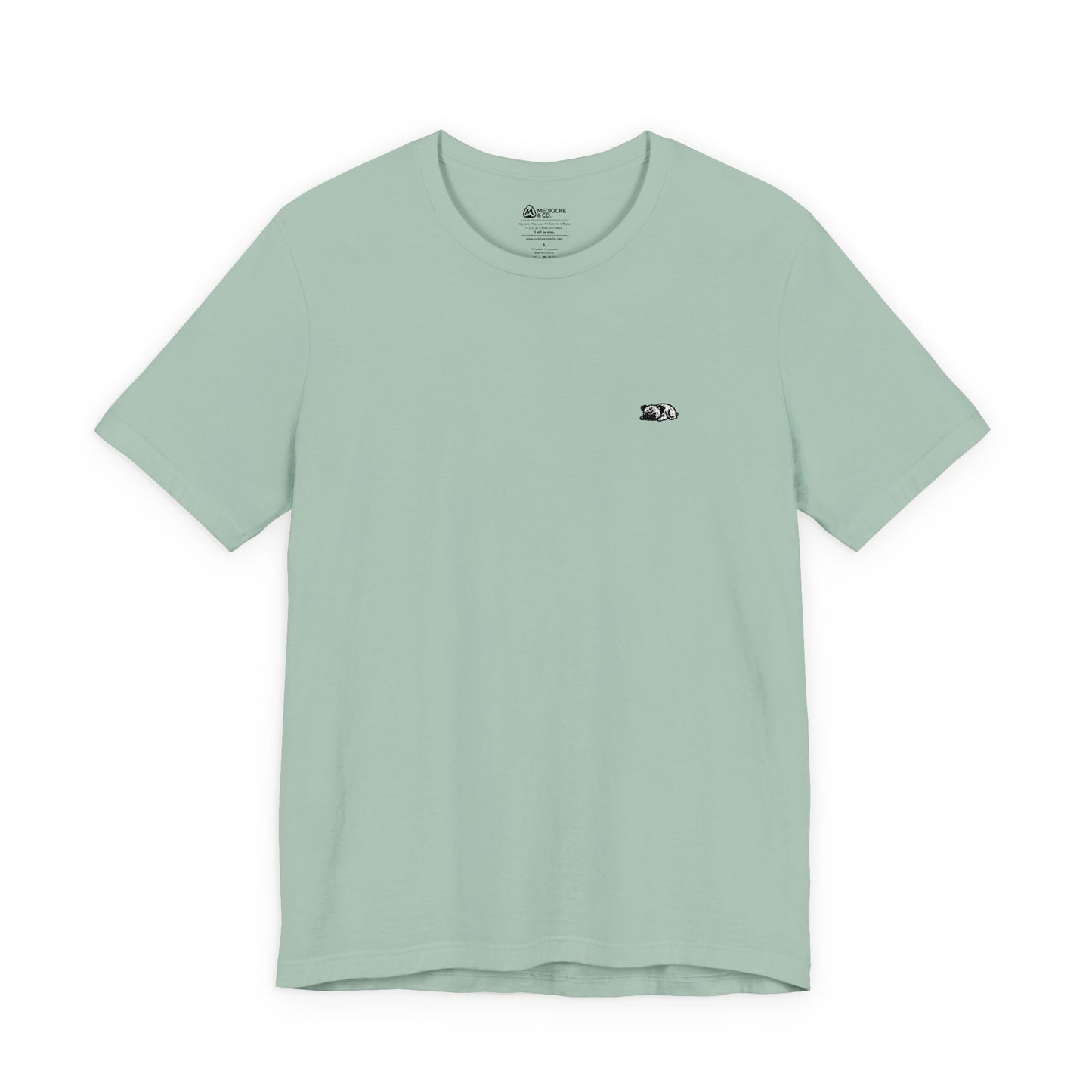 Sleeping Pup Embroidered Short Sleeve Tee