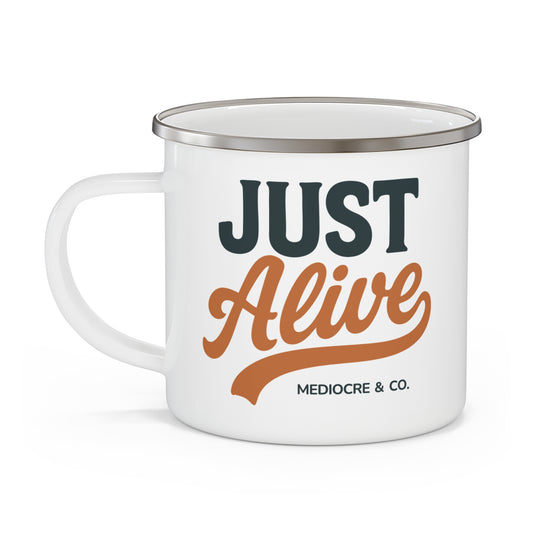 Just Alive Enamel Camp Mug