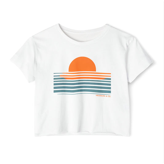 Sunset Drift Festival Cropped Tee